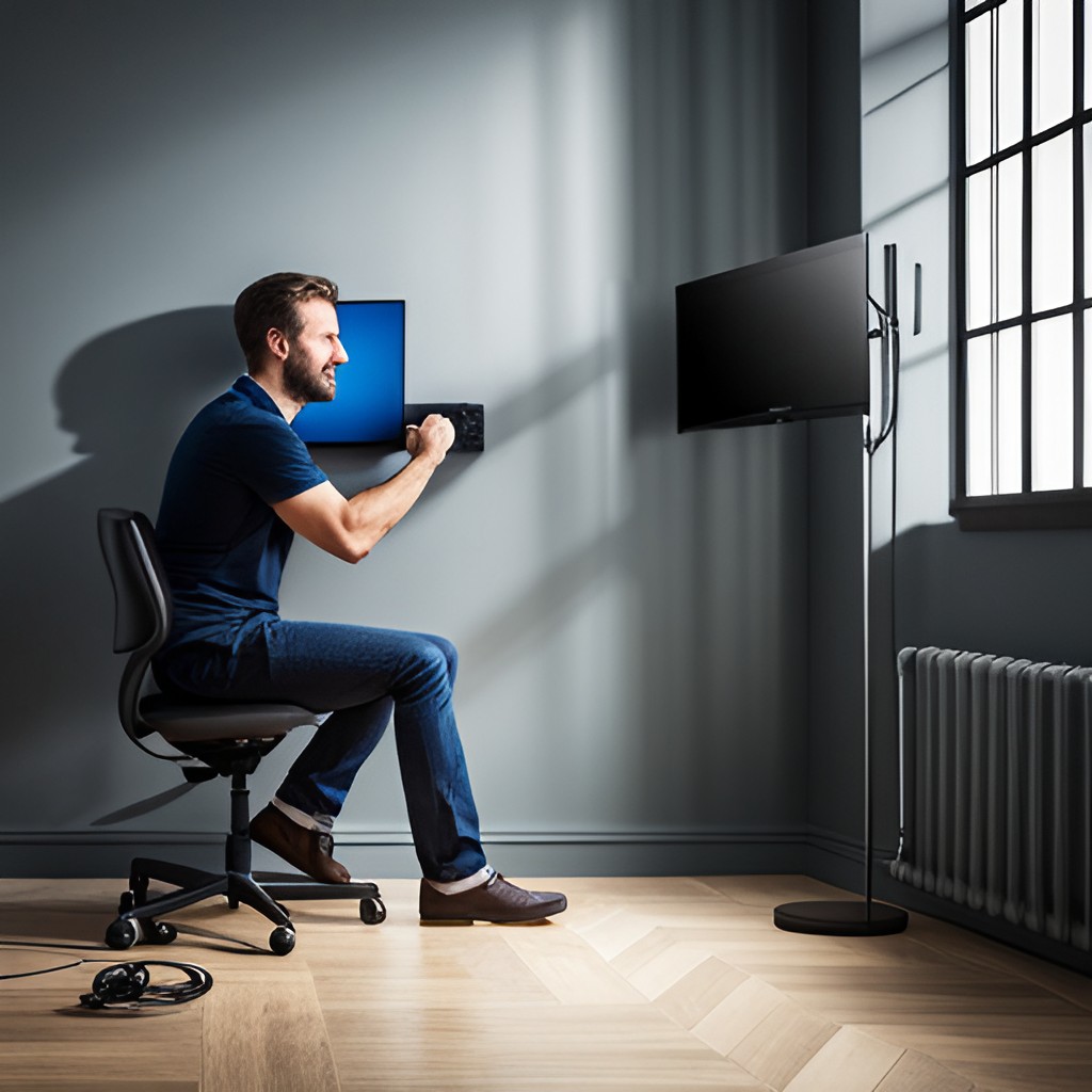 Guy Enjoying His TV Mounted