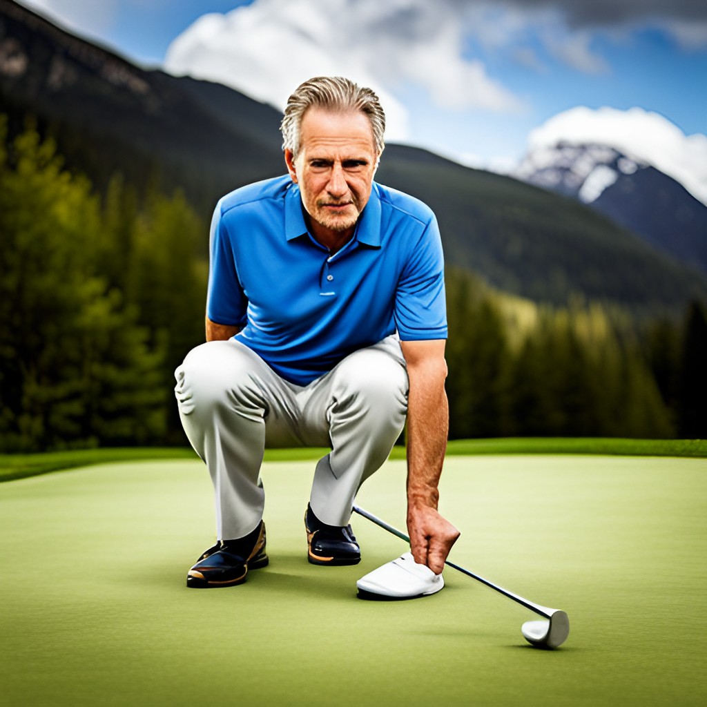 Man sizing up to ensure that he accurately measures distance.