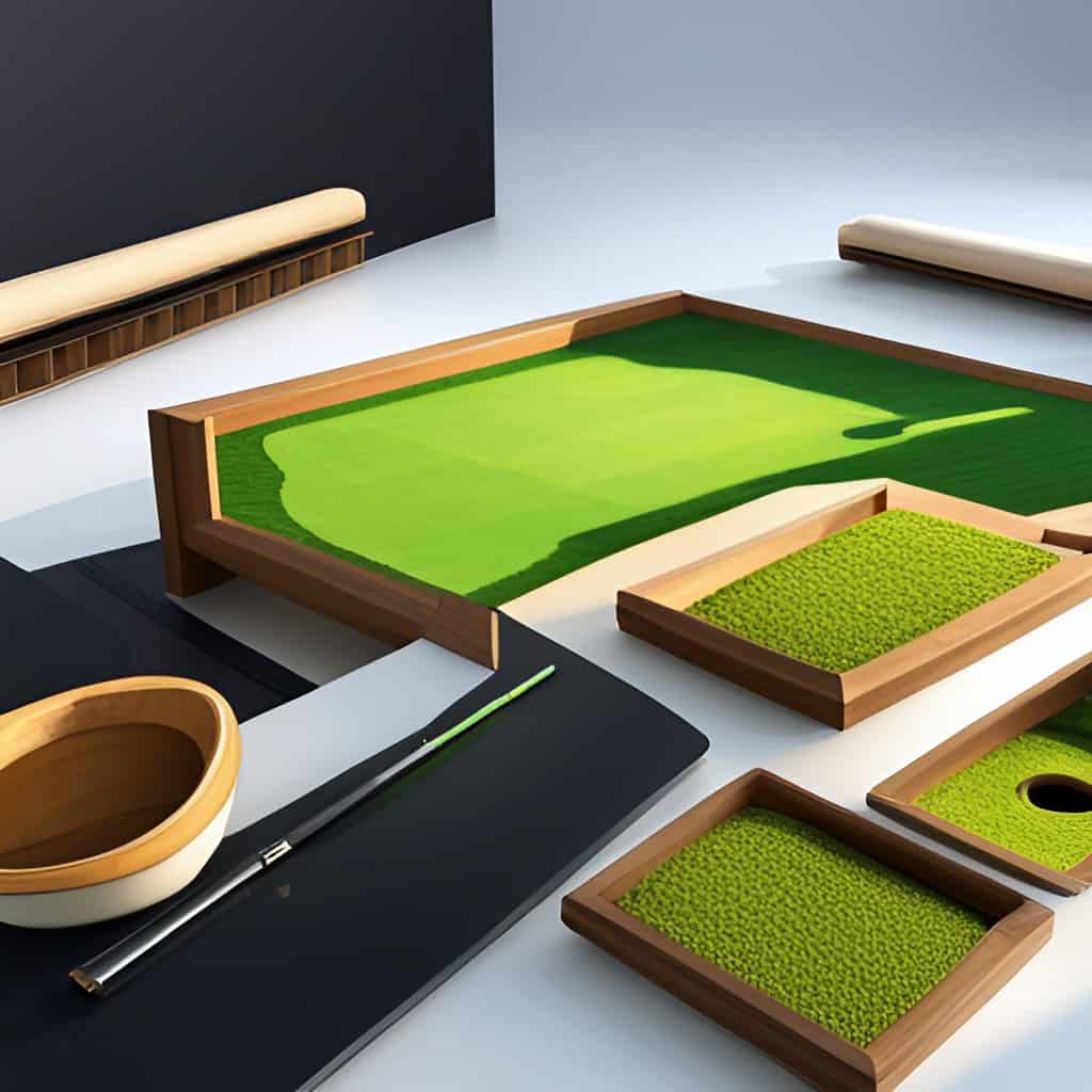 Many different textures of greens that can be played on with these new tips for putting. 