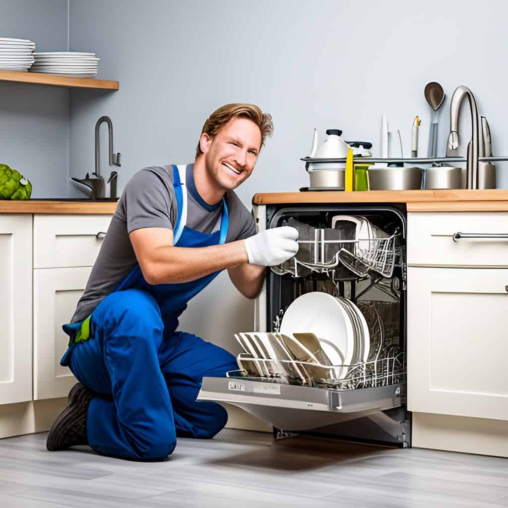 Guy super excited to get started removing his dishwasher. 