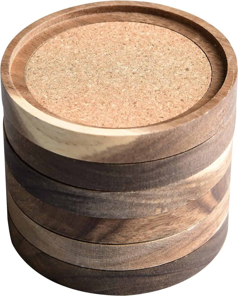 Acacia Wood Coasters for Drinks: Best for Natural Aesthetics