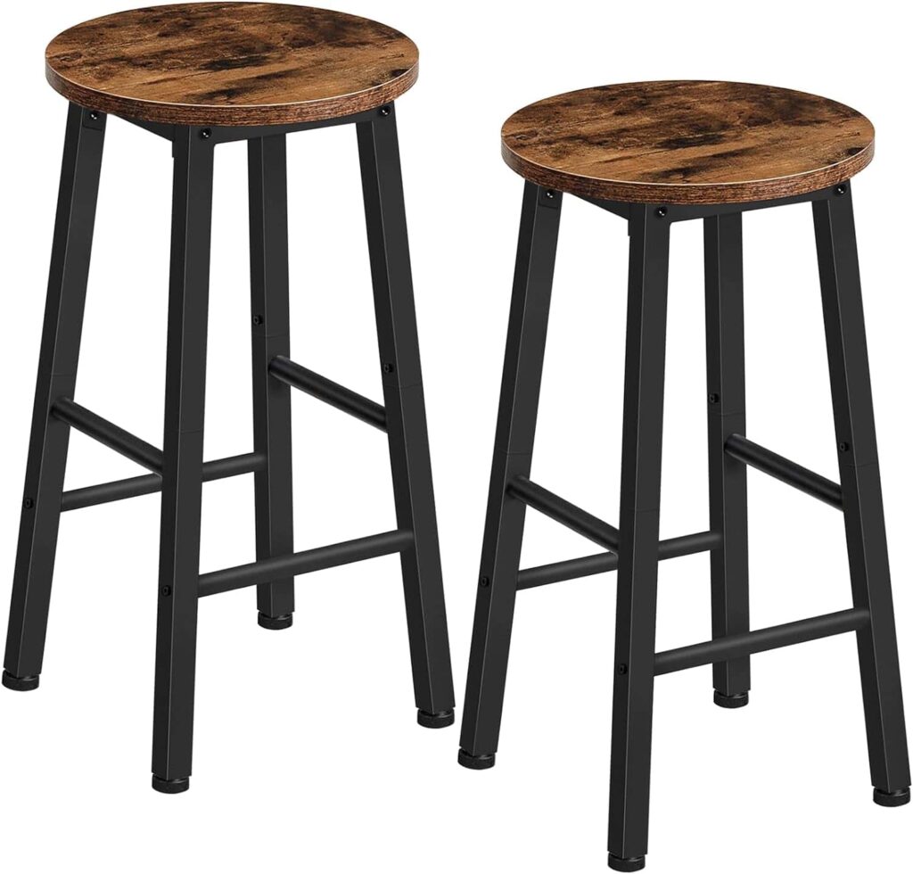 HOOBRO Bar Stools Set of 2, Counter Height Bar Stools