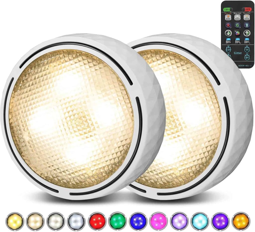 TecomLight LED Puck Lights with Remote Control