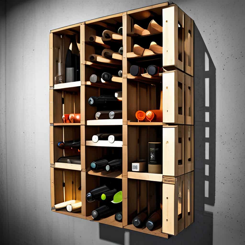 Crate Wine Rack Shelves - DIY Shelves